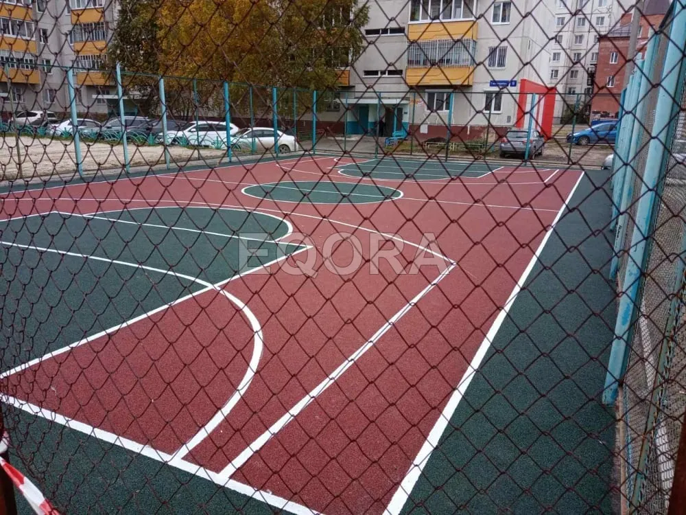 Резиновые покрытия из крошки для спортивных площадок в Приобье
